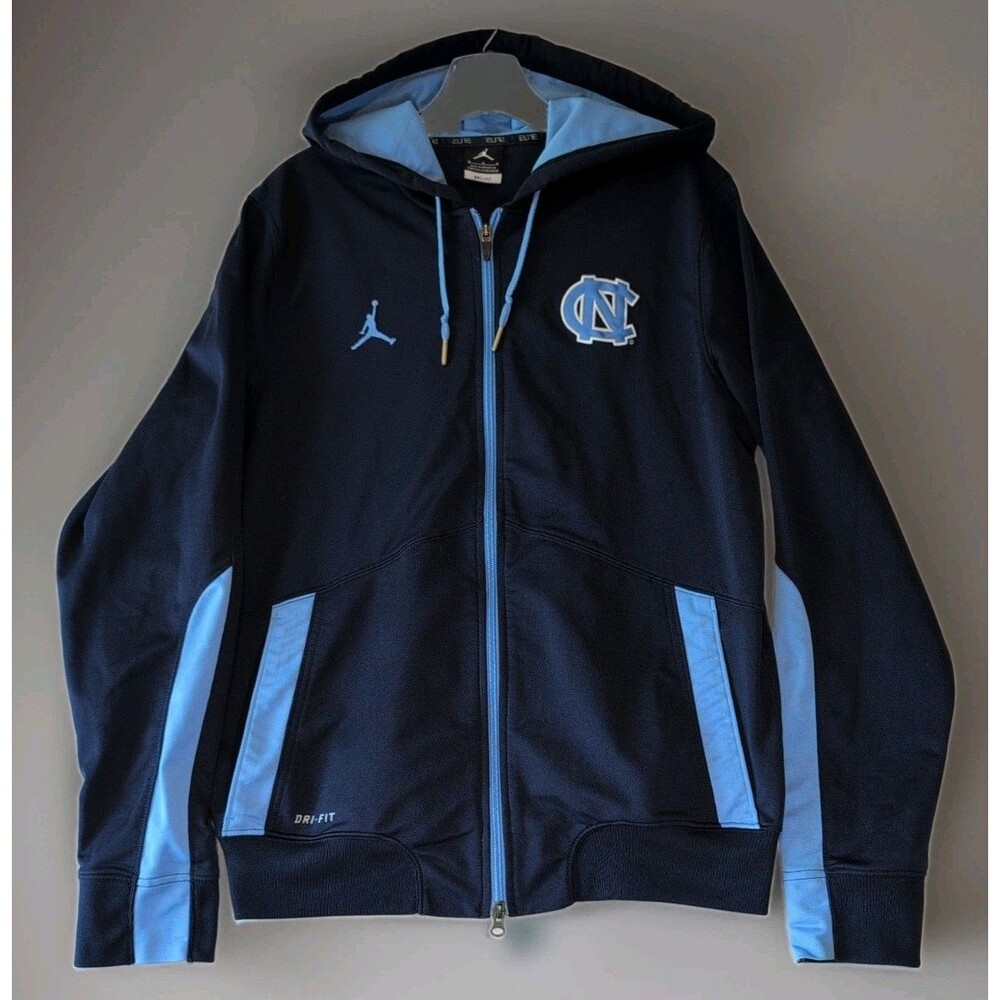 North Carolina Tar Heels Jacket Mens M Blue Nike Elite Jordan Dri-FIT UNC